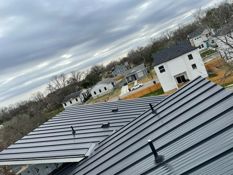 Standing seam metal roof panels with vents for Skylight Repair in St. Martinville